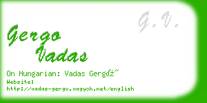 gergo vadas business card